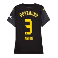 Camiseta Borussia Dortmund Waldemar Anton #3 Segunda Equipación Replica 2024-25 para mujer mangas cortas